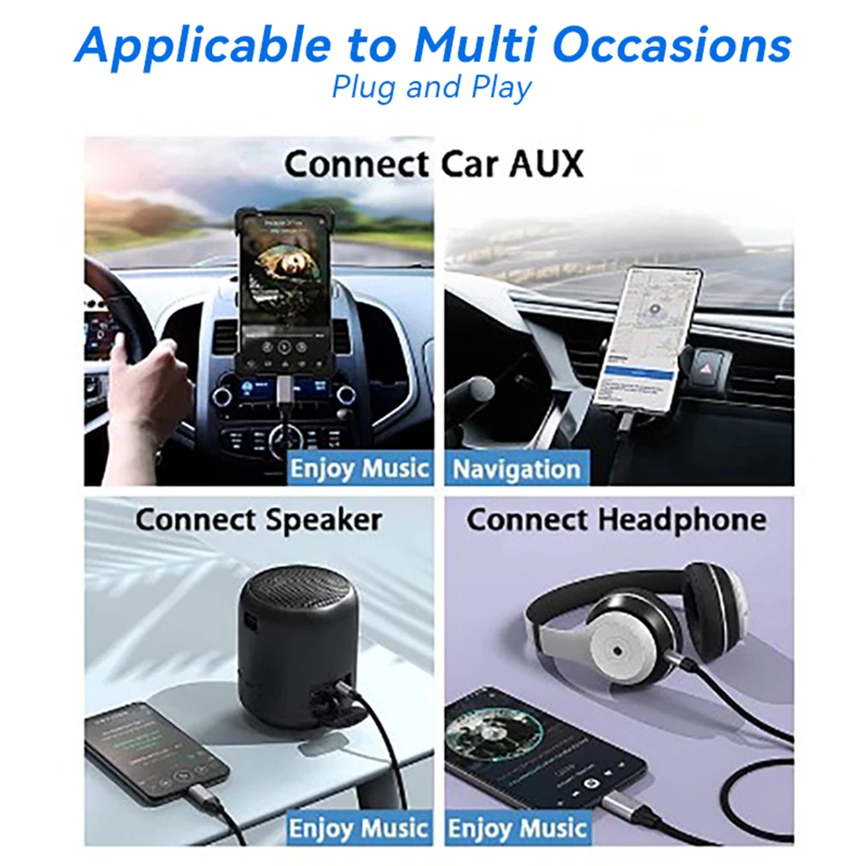 Aux Audio Kabelis Iphone 14 Pro 13 8 Pin, 3-5 MM Jack Adapteris, Skirtas 