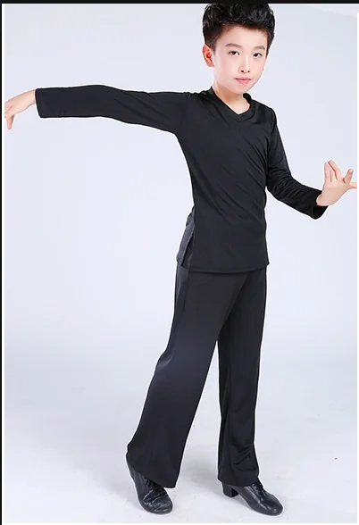 Berniukas lotynų Dancewear lotynų Šokių Naudotis drabužius Ruffly Pramoginiai Etape Šiuolaikinė Berniukų lotynų Šokių mokymas Drabužiai, Marškinėliai+kelnės rinkiniai
