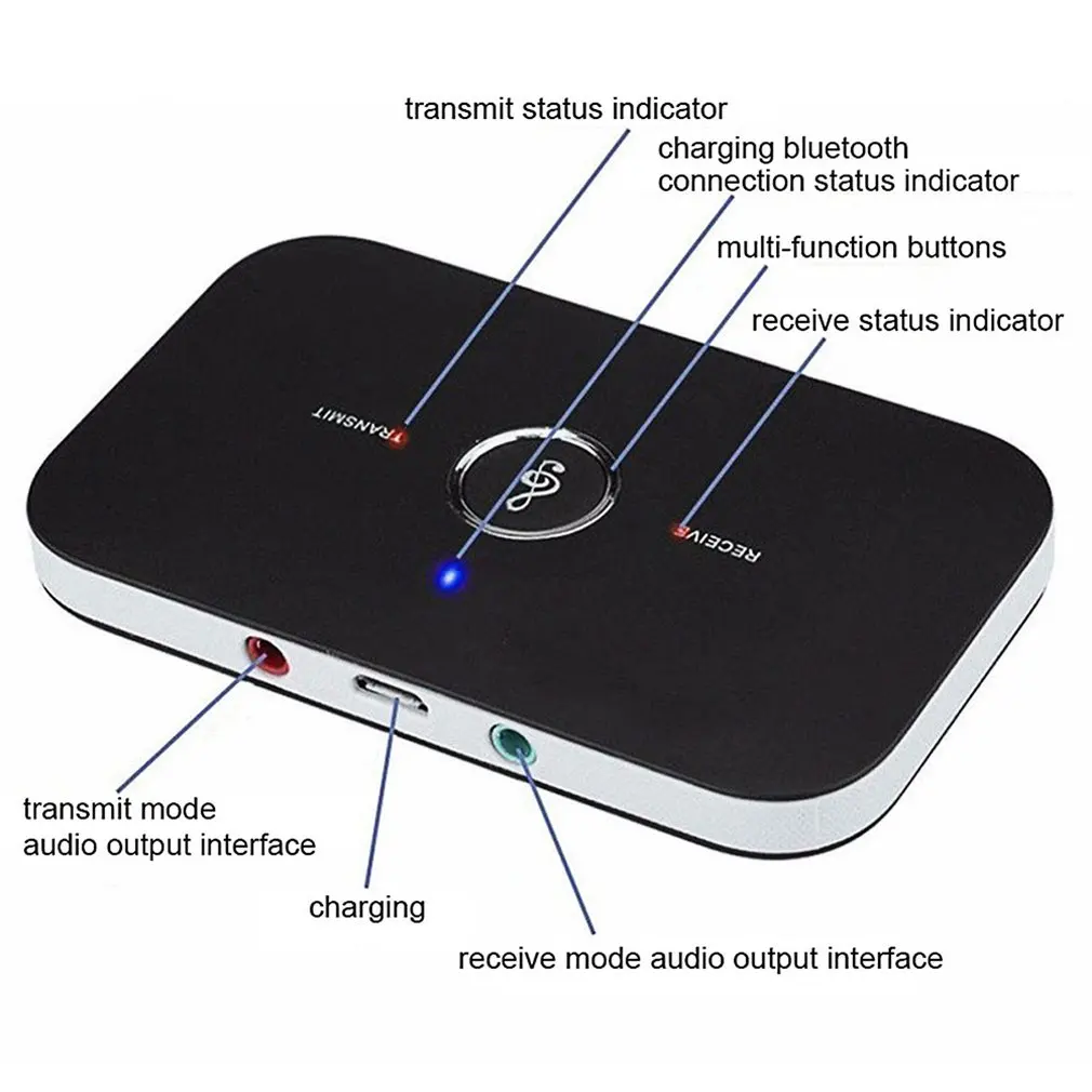 Bluetooth 5.0 Garso Siųstuvą, Imtuvą, 3,5 mm RCA, AUX Lizdas Stereo Muzikos Belaidžio ryšio Adapteris Raktu PC TV Ausinių Automobilinis Garsiakalbis