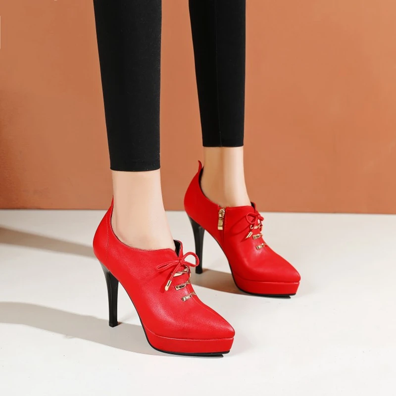 BLXQPYT Zapatos De Mujer 2021 Batai Seksualus Mados Nėriniai Aukštakulniai Vestuviniai Bateliai Moterims Platformos Batai Siurbliai Size32-43 836