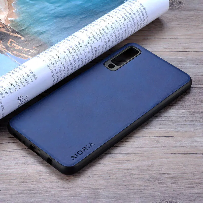 Case for Samsung Galaxy A7 2018 coque Prabangių Senovinių oda, Odos apima Samsung Galaxy A750 A7 2018 telefono atvejais funda rubisafe