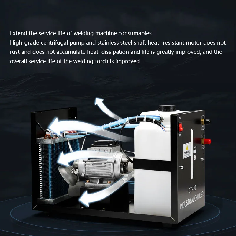 CT-10L argono lankinio suvirinimo mašinos, plazminiai pjovimo staklės, taškinio suvirinimo mašinos nešiojamų pramonės aušinimo cirkuliuojančio vandens bakas