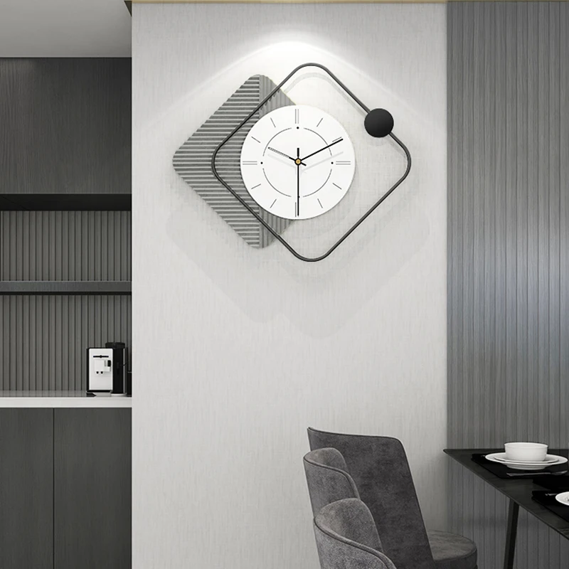 Dizainas Kambarį Laikrodis Prabanga Minimalismo Priedai Metalinis Sieninis Laikrodis Mechanizmas Miegamasis Estetinės Horloge Murale Kambario Dekoro W