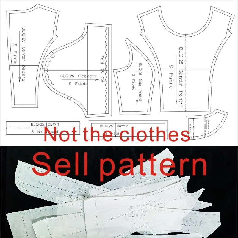 Drabužių popieriaus modelio Vaikų drabužių Hanfu striukė + kelnės nustatyti siuvimo brėžinius, 1:1, fizinės popieriaus modelio CTH4