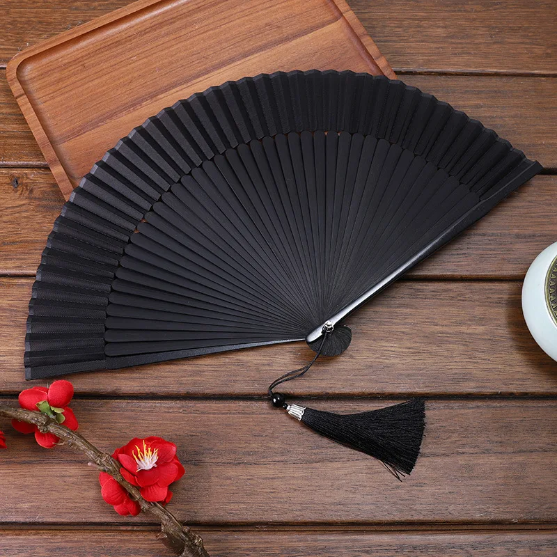 Hanfu ventiliatorius antikvariniai bambuko rankenos sulankstomos, ventiliatorius šokių gerbėjas net raudonas ventiliatorius parodyti foto priedai lankstymo ventiliatoriaus našumo rekvizitai