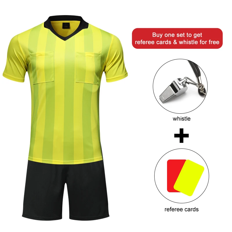 Individualų Mens Futbolo Teisėjų Vienodi Marškinėliai Nustato Keli Spalva Pasirinktinai Teisėjas Kvėpuojantis Futbolo Teisėjas Jersey