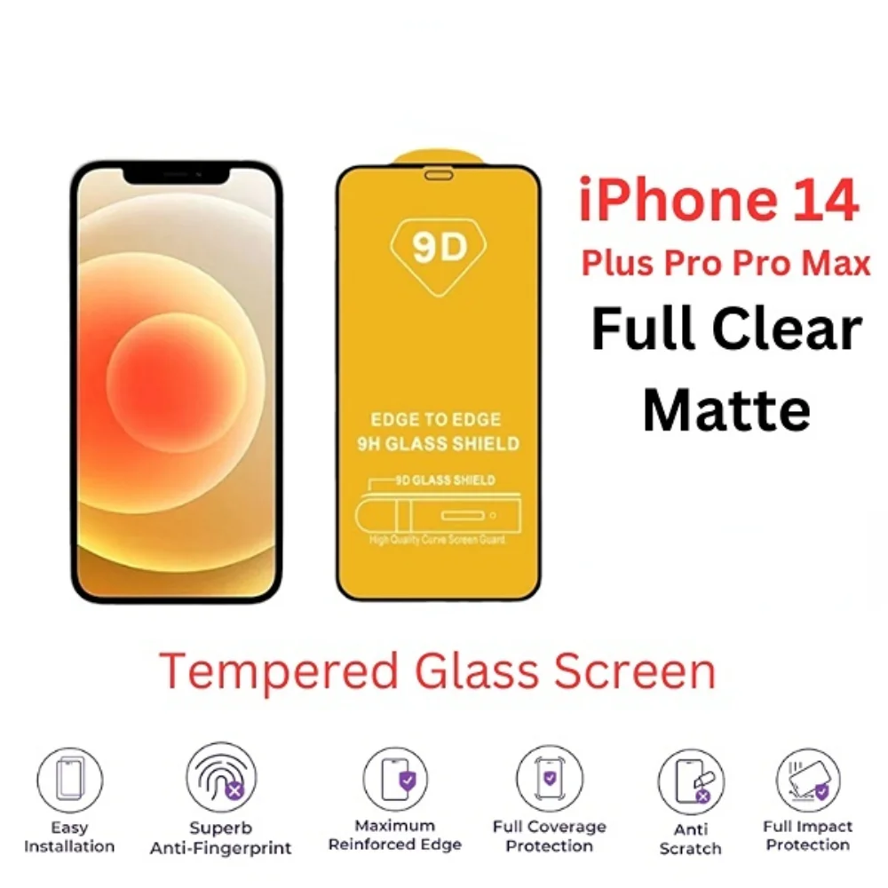 iPhone 14 Screen Protector, Grūdintas Stiklas 9H 10D Visiškai Aišku, iPhone 14 Plus Pro Max/13