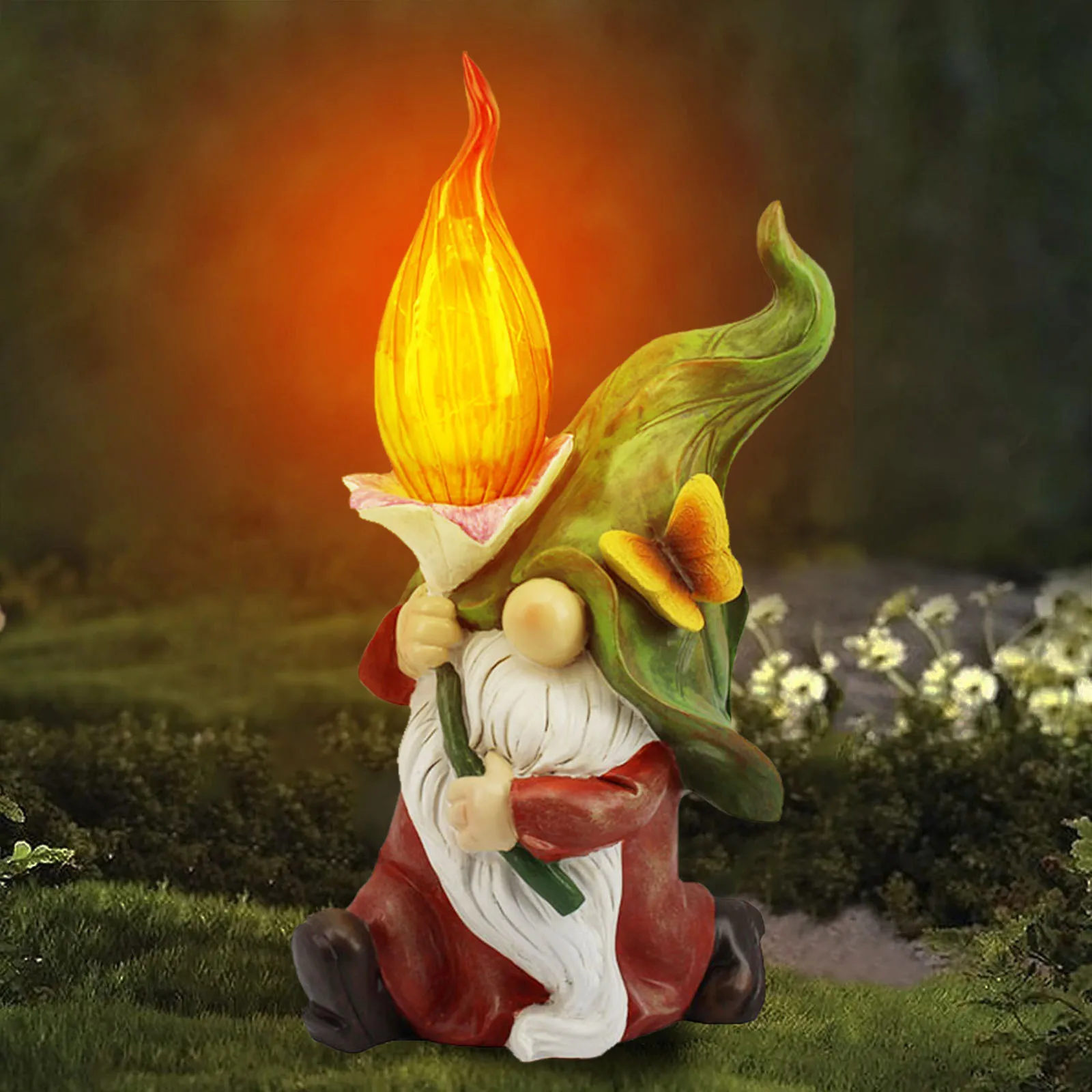 Juokinga Dervos Gnome Sodo Figūrėlės Lauko Kiemo Vejos Kieme Neklijuotinė Mini Sodo Reikmenys Gnome Apdailą su Saulės Šviesos