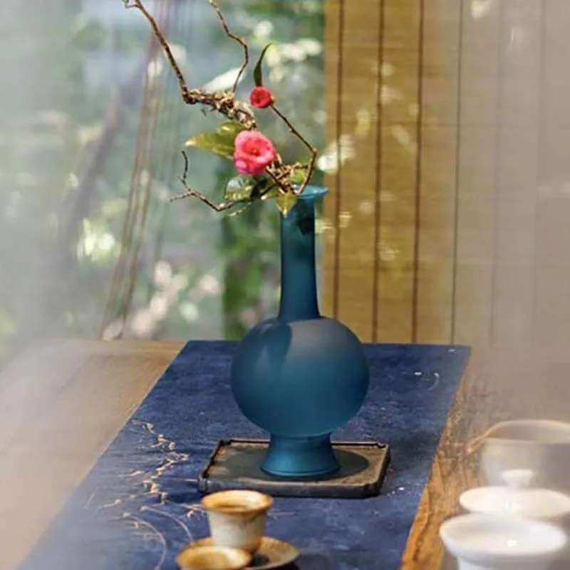 Kinijos minimalistinio stiliaus stiklo vazos, stiklo gėlių indai, vazos, namų ir kambarį dekoracijos ir papuošimai