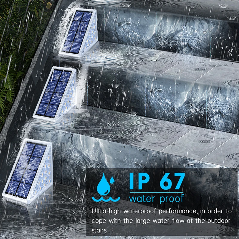 LED Lauko Saulės Šviesos Žingsnis Lempos Objektyvo Dizainas Super Šviesus IP67 atsparus vandeniui Anti-theft Laiptų Šviesos Dekoras Apšvietimas, Sodo Denio