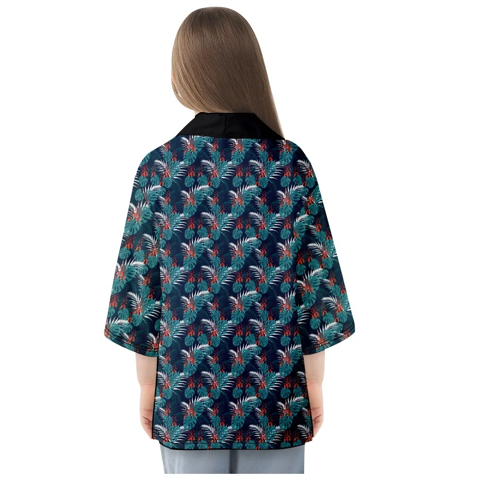 Mados Tropinių Augalų Spausdinti Tradicinių Kimono Streetwear Atsitiktinis Vyrų, Moterų Megztinis Cosplay Marškinėliai Harajuku Japonijos Haori