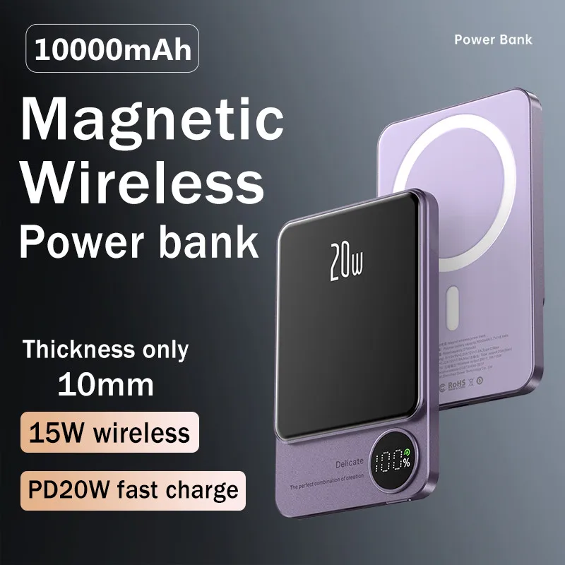 Magnetinės Galios Bankas Greitas Mokestis už Magsafe Belaidžio Powerbank 10000mAh batterie gauta iš 