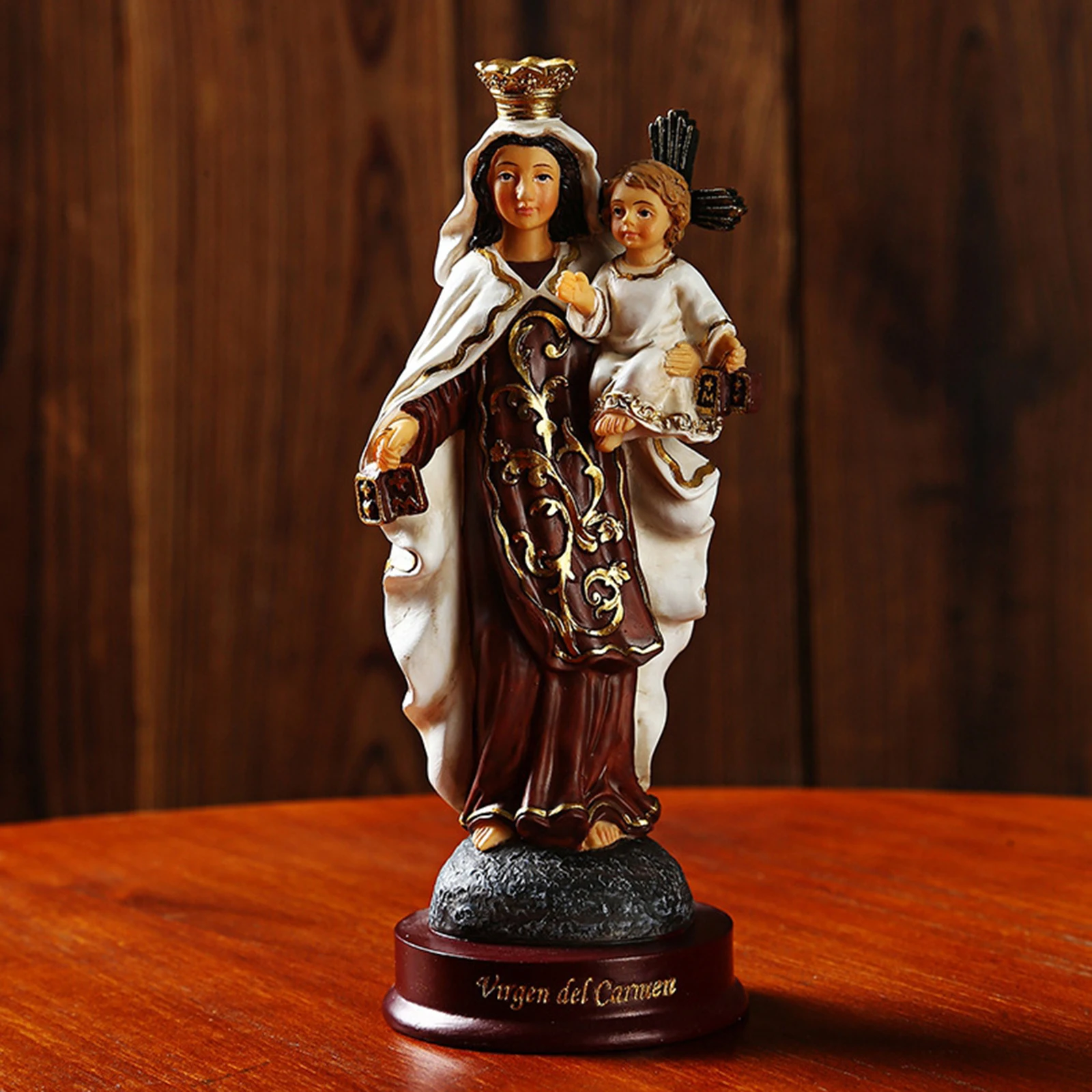 Mergelės Marijos Statula su kūdikėlį Jėzų Saulės Motinos Marijos Statula Dervos Statulėlės, Lauko Dekoro Skulptūrų Kiemo Kieme Meno Religinių Dovana
