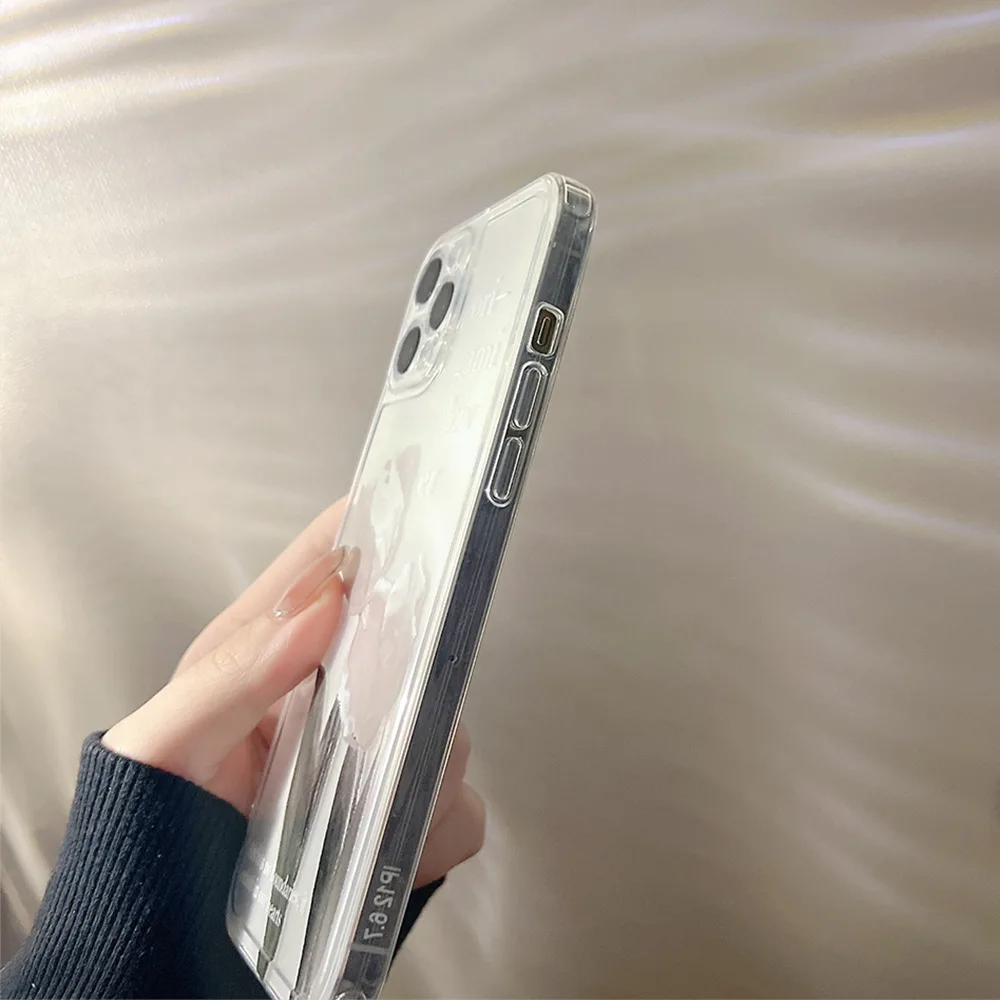 Mielas Šalta Balta Gėlė Telefono dėklas Skirtas Iphone 14 13 12 11 Pro Max Mini Xr X Xs Max 7 8 Plus SE Skaidrus Silikoninis Galinio Dangtelio