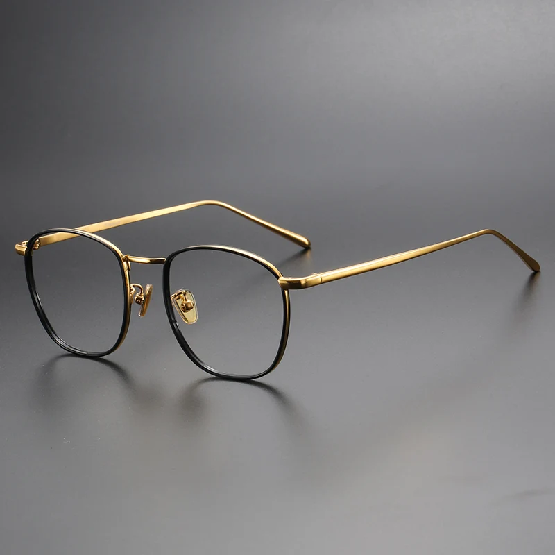 Naujas mados klasikinis akinių rėmeliai vyrų Dizaineris didelis rėmas titano optiniai akiniai Trumparegystė skaityti moterų asmeninį akiniai