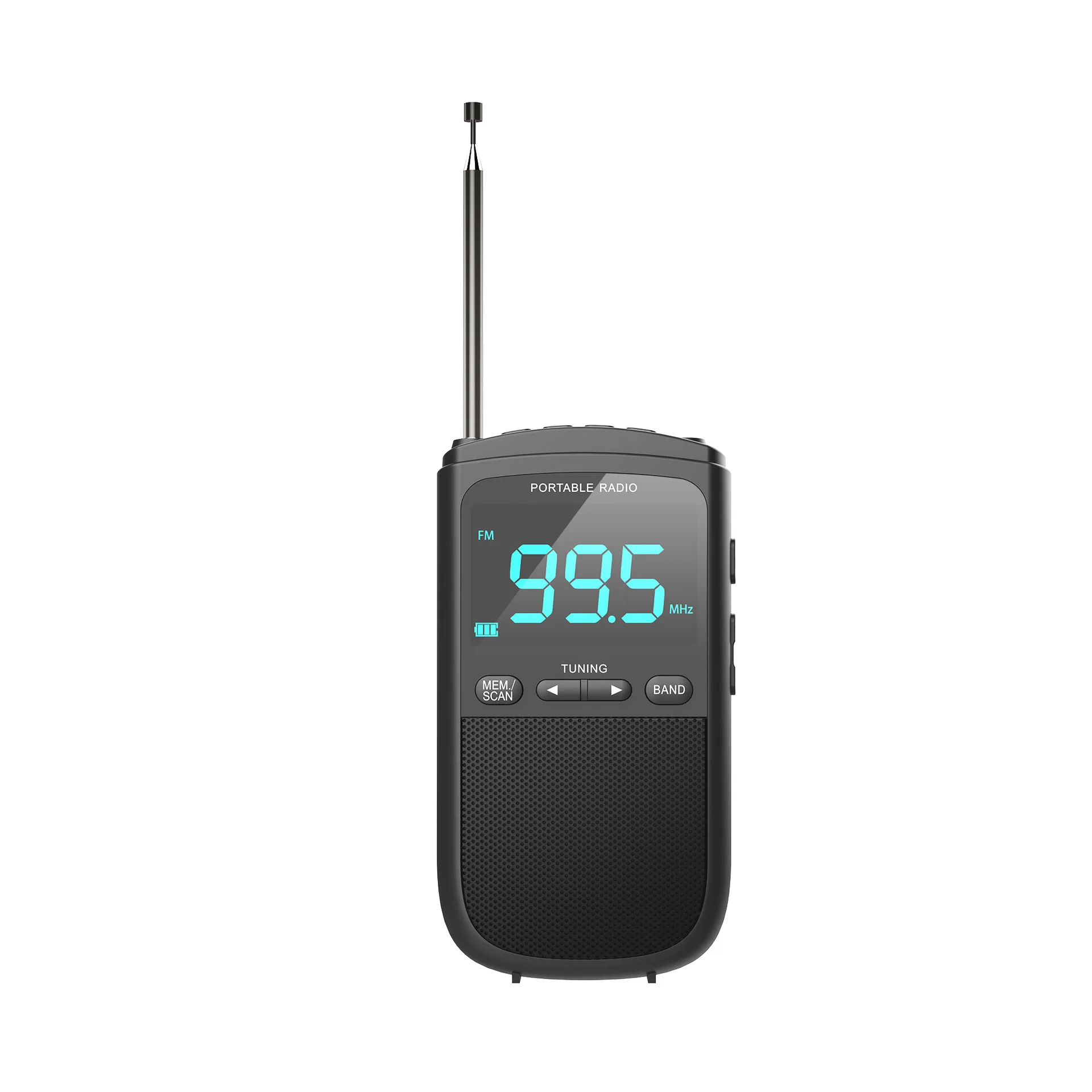 Nešiojamas Radijas FM AM Stereo Mini Pocket Radijo Garsiakalbis su skystųjų KRISTALŲ Ekranas Paramos Laiko Signalą Auto-paiešką radijo imtuvai portatil am fm