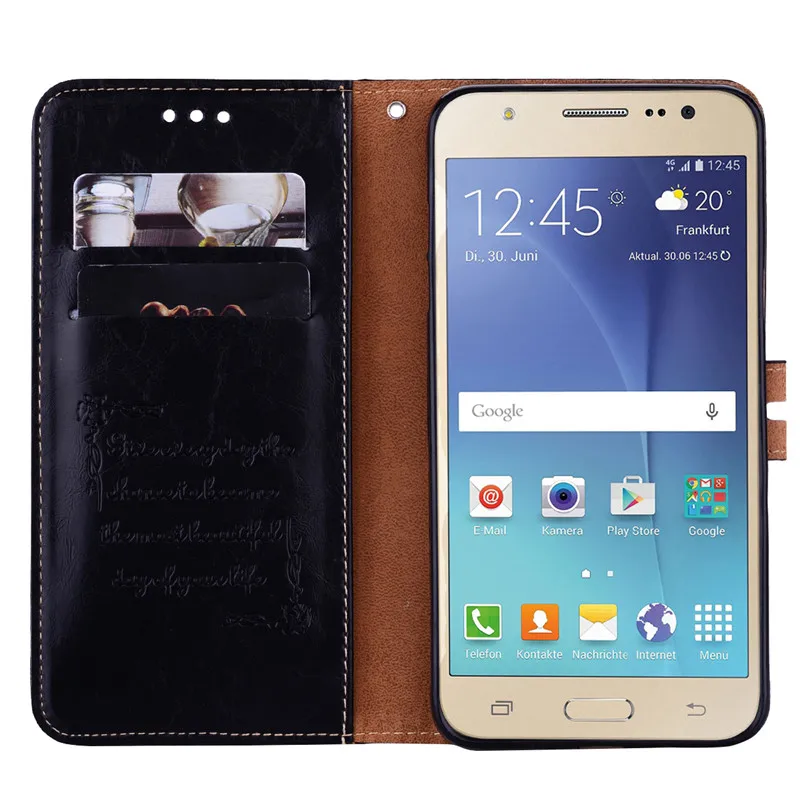 Odinis dėklas, Skirtas Samsung Galaxy J7 2016 Stovėti Odos Piniginės Atveju, jei Kortelės Turėtojas Verslas 