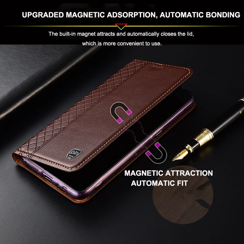 Prabangus natūralios Odos Flip Case for Huawei 30 P20 P10 P8 P9 Lite Pro Plus Edition Magnetinio Atramą Dangtis