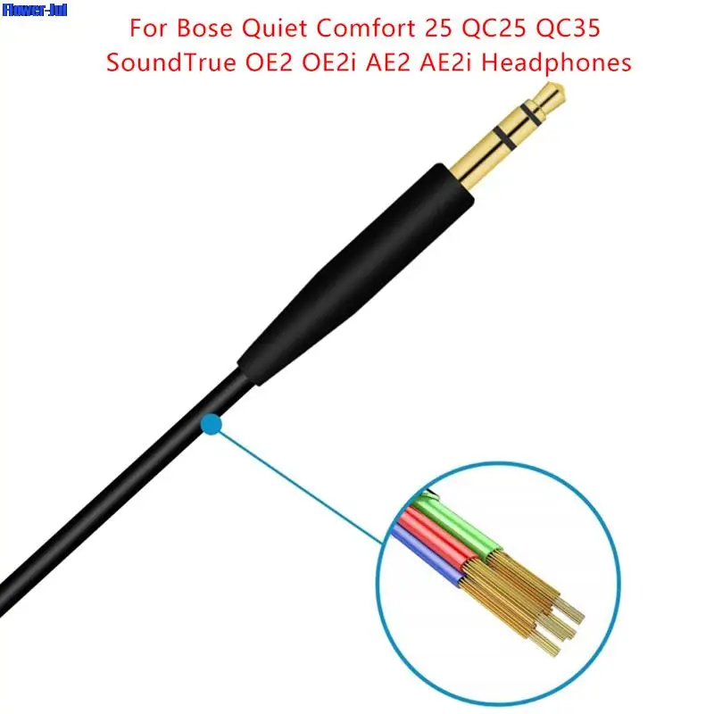 Ramiai Komfortą 25 QC25 QC35 SoundTrue OE2 OE2i AE2 AE2i Ausines 2,5 mm iki 3,5 mm 5.5 ft/1.4 M Audio Kabelis 1pc