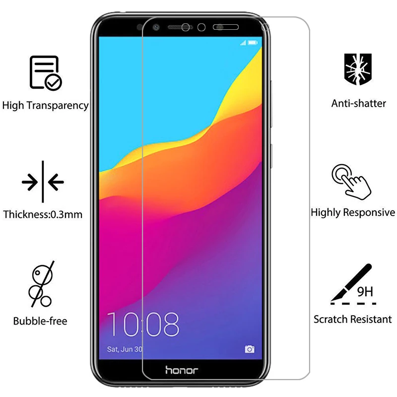screen protector už garbę 7a 7c pro apsaugos grūdinto stiklo honor7a honor7c 7 a c a7 c7 7apro 7cpro kino honer onor honr