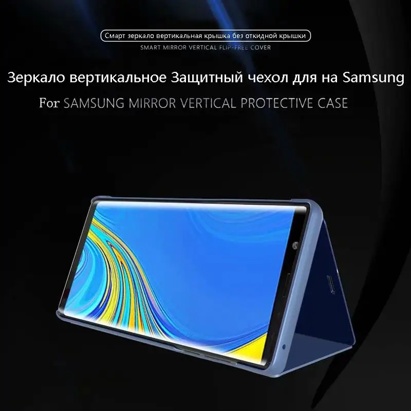 Smart Veidrodėliai Odinis Apversti Telefono dėklas Samsung Galaxy A12 A32 A42 A52 A72 5G 4G Knyga Stovi Dangtelis A02 A02S Apsauginį kiautą