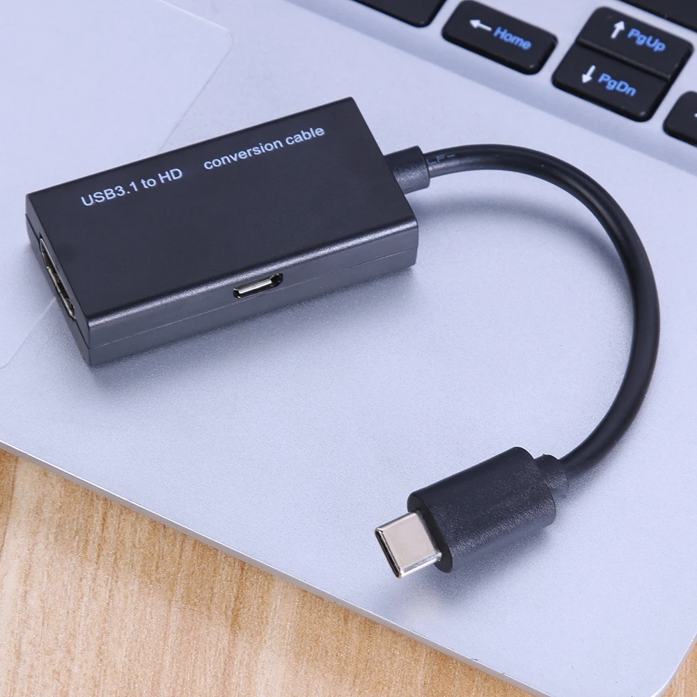 USB-C-HDMI-suderinama Adapteris Keitiklis USB C Tipo HDMI-suderinama Adapteris USB 3.1-HDMI suderinamus Moterų MHL