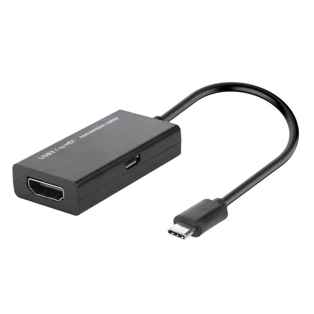 USB-C-HDMI-suderinama Adapteris Keitiklis USB C Tipo HDMI-suderinama Adapteris USB 3.1-HDMI suderinamus Moterų MHL