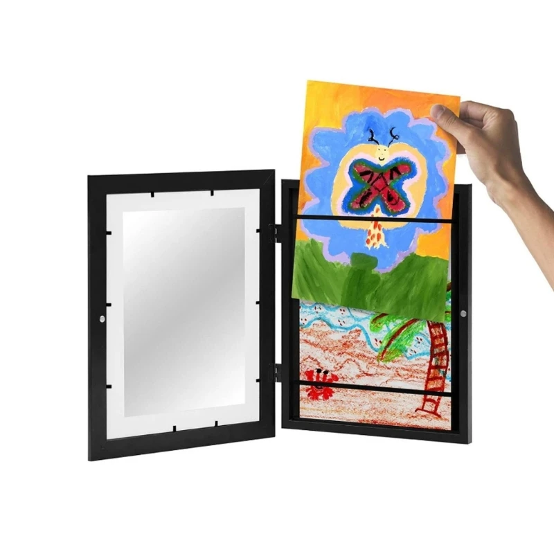Vaikų Meno-Rėmelio Magnetinio Priekyje užsegamas Grūdintas Stiklas Piešimo, Tapybos Nuotraukos Rodymas-Art Frame-Vaikai Projektą