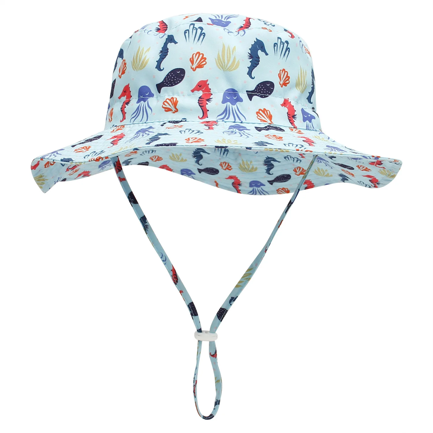 Vasaros Baby Sun Cap Baby Sun Skrybėlę Mergaičių ir Berniukų Lauko Kaklo, Ausų Padengti Anti UV Vaikams Paplūdimys Kepurės Kibirą Bžūp 0-8 Metų