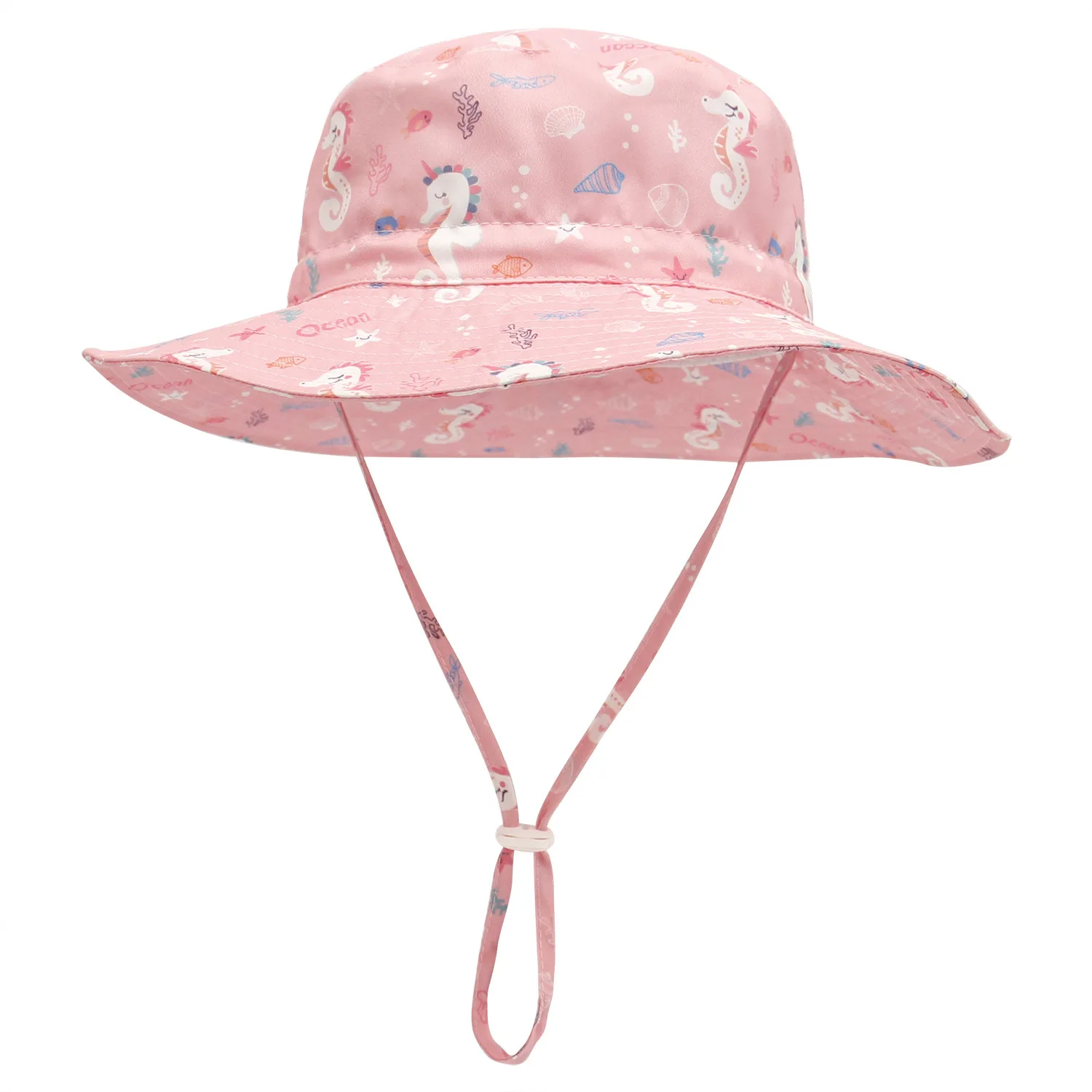 Vasaros Baby Sun Cap Baby Sun Skrybėlę Mergaičių ir Berniukų Lauko Kaklo, Ausų Padengti Anti UV Vaikams Paplūdimys Kepurės Kibirą Bžūp 0-8 Metų
