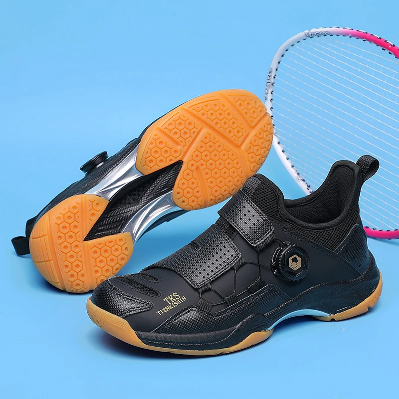 Vyrų, Moterų Badmintono Sporto, Stalo Teniso, Badmintono Sportbačiai Kvėpuojantis Teniso Bateliai Aukso Mėlyna Mokymo Sportiniai Bateliai TKS01