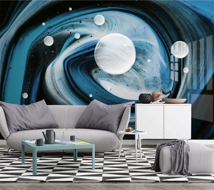 wellyu Užsakymą tapetai 3D blue šiuolaikinės kūrybos trimatis žvaigždėtas dangus 3D sci-fi sofa-lova, TV foną