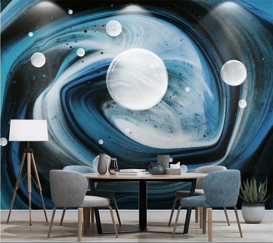wellyu Užsakymą tapetai 3D blue šiuolaikinės kūrybos trimatis žvaigždėtas dangus 3D sci-fi sofa-lova, TV foną