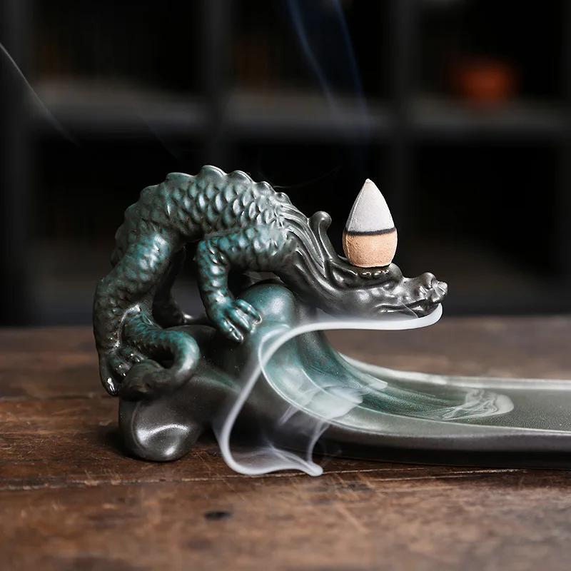 YXY Moliuskui Smilkalų Degiklis Dragon Dūmų Krioklys 2023 Kinų Keramikos Amatai Stick Smilkalų Laikiklis, skirtas Namų Puošimas Ornamentais