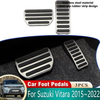 Automobilių Stabdžių Pedalas, Skirtas Suzuki Vitara Eskudas LY 2015~2022 Nerūdijančio Plieno neslidus Nr. Gręžimo Pedalai Mygtukai Padengti Automobilio Acessories 2021