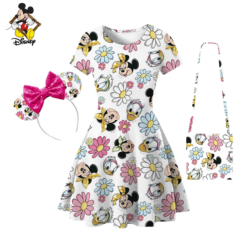 2023 Vasaros Baby Girl Dress Mickey Minnie Mouse 